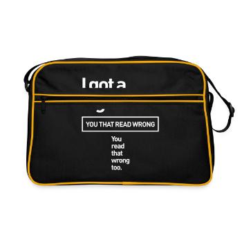 J’ai eu un dig Bick humour adulte offensive - Sac Retro - noir/or - Devant
