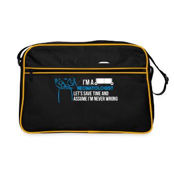neonatologist - Retro Bag - black/gold - Front