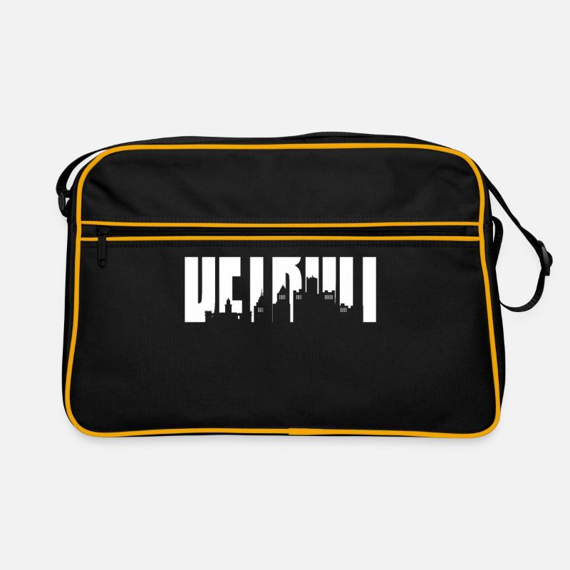 Detroit - Retro Tasche - Schwarz/Gold