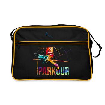 Parkour Gift - Retro Bag - black/gold - Front