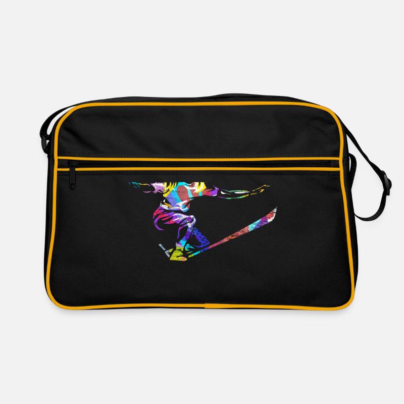 Slackline - Retro Tasche - Schwarz/Gold