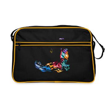Cadeau flamenco - Sac Retro - noir/or - Devant