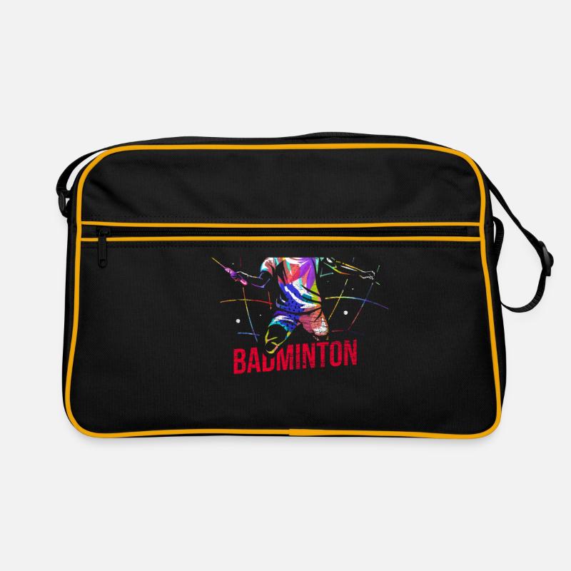 Badminton Geschenk Retro Tasche