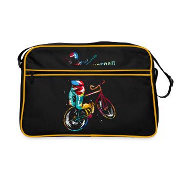 Art Biking Gift - Retro Bag - black/gold - Front