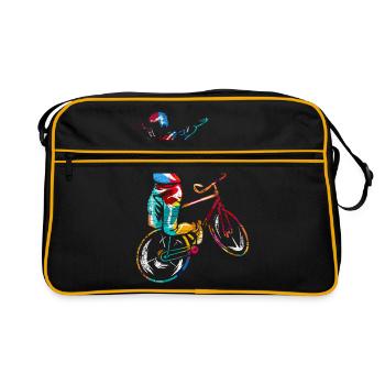 Art Biking Gift - Retro Bag - black/gold - Front
