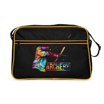 Cadeau de tir à l'arc - Sac Retro - noir/or - Devant