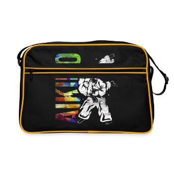 Cadeau d'aïkido - Sac Retro - noir/or - Devant