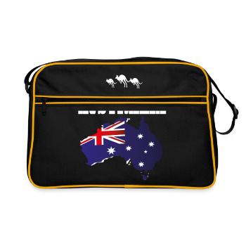 Australia kangaroo - Retro Bag - black/gold - Front