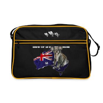 Australia koala bear - Retro Bag - black/gold - Front