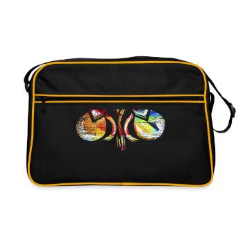 Kastagnetten Spanisch Musik Geschenk - Retro Tasche - Schwarz/Gold - Vorne
