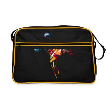 Muay Thai Fighter Gift - Retro Bag - black/gold - Front