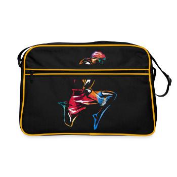 Muay Thai Fighter Gift - Retro Bag - black/gold - Front