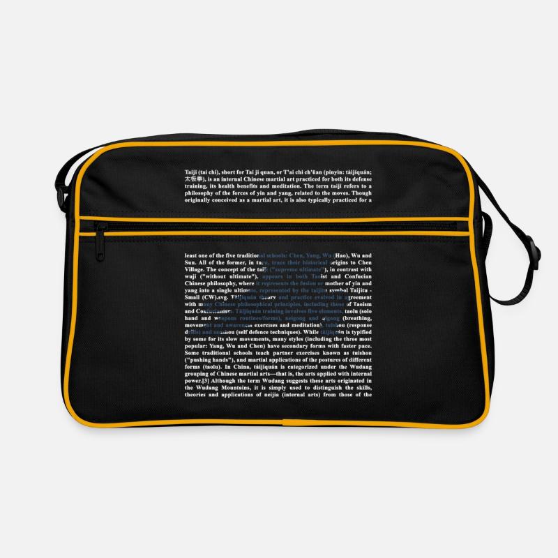 Tai Chi - Retro Tasche - Schwarz/Gold