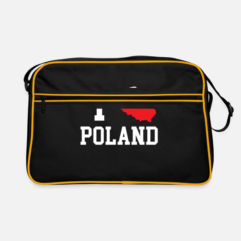 Poland - Retro Tasche - Schwarz/Gold