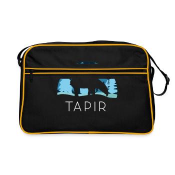 Tapir neige - Sac Retro - noir/or - Devant