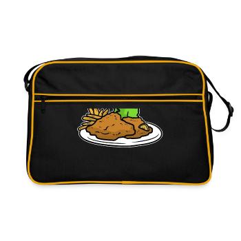 Schnitzel - Retro Bag - black/gold - Front