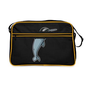 Fechten Geschenk - Retro Tasche - Schwarz/Gold - Vorne