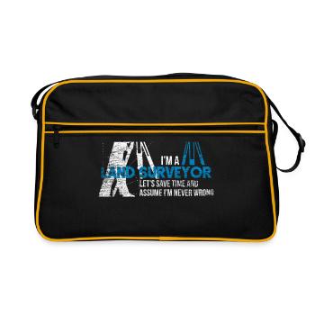 Cadeau d'arpenteur - Sac Retro - noir/or - Devant