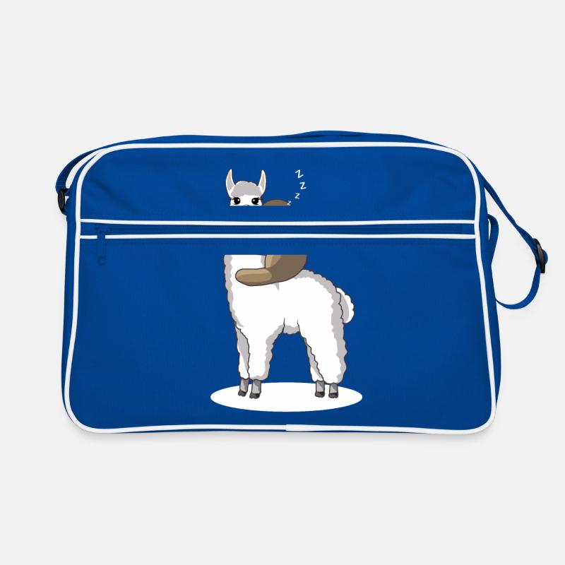 Sloth dort sur l'Alpaca Lama - cadeau Sac Retro