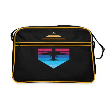 plane - Retro Bag - black/gold - Front