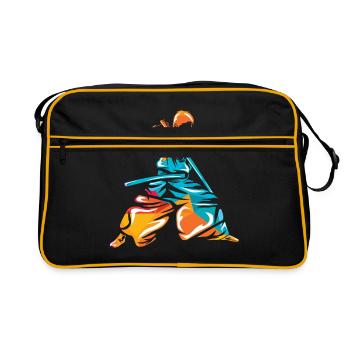 Iaido - Retro Tasche - Schwarz/Gold - Vorne