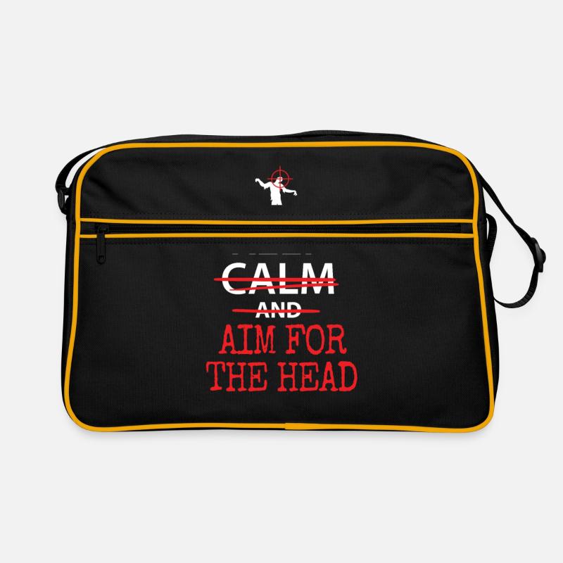 Zombie - Retro Tasche - Schwarz/Gold