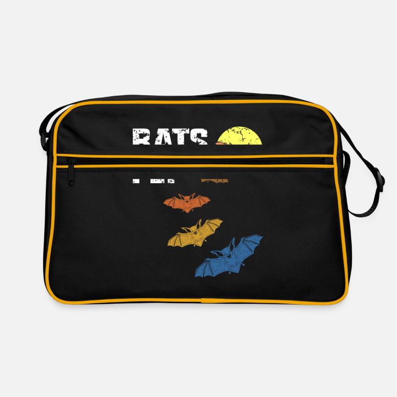 Fledermaus - Retro Tasche - Schwarz/Gold
