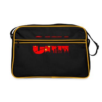 China - Retro Tasche - Schwarz/Gold - Vorne