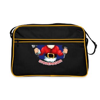 Stonemason Christmas gift - Retro Bag - black/gold - Front