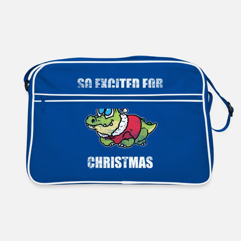 Alligator Weihnachtsmann Weihnachtsgeschenk Retro Tasche