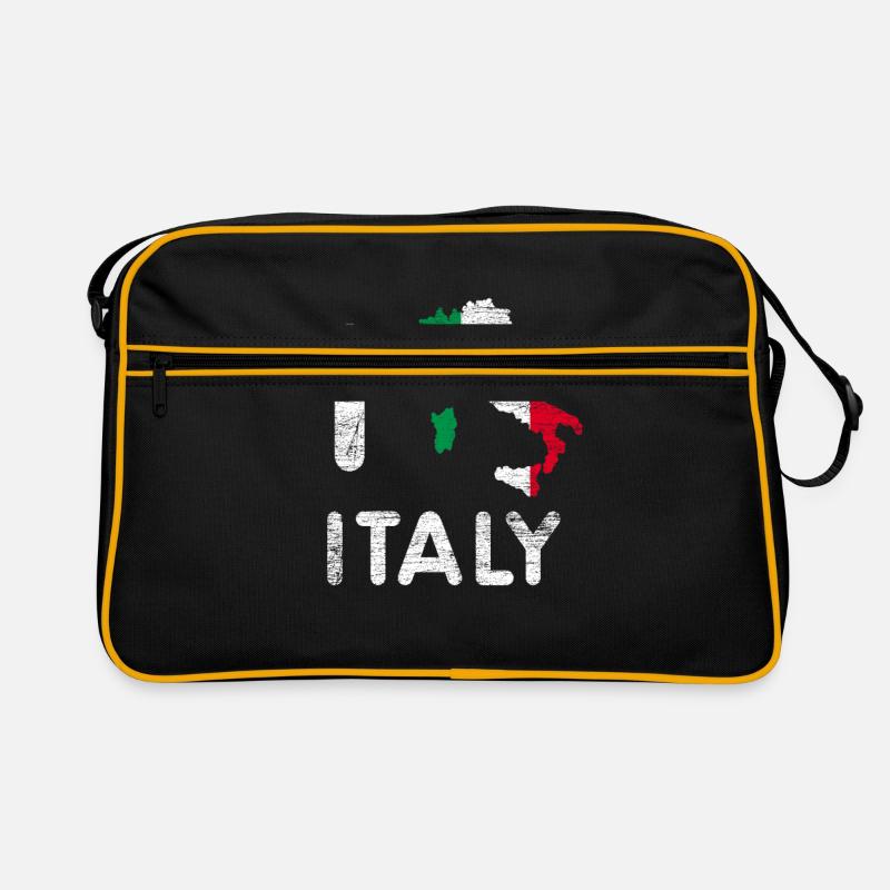 Italy Geschenk - Retro Tasche - Schwarz/Gold
