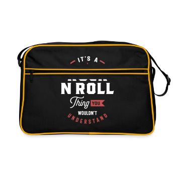 Une chose rock N roll, vous ne comprendriez pas - Sac Retro - noir/or - Devant