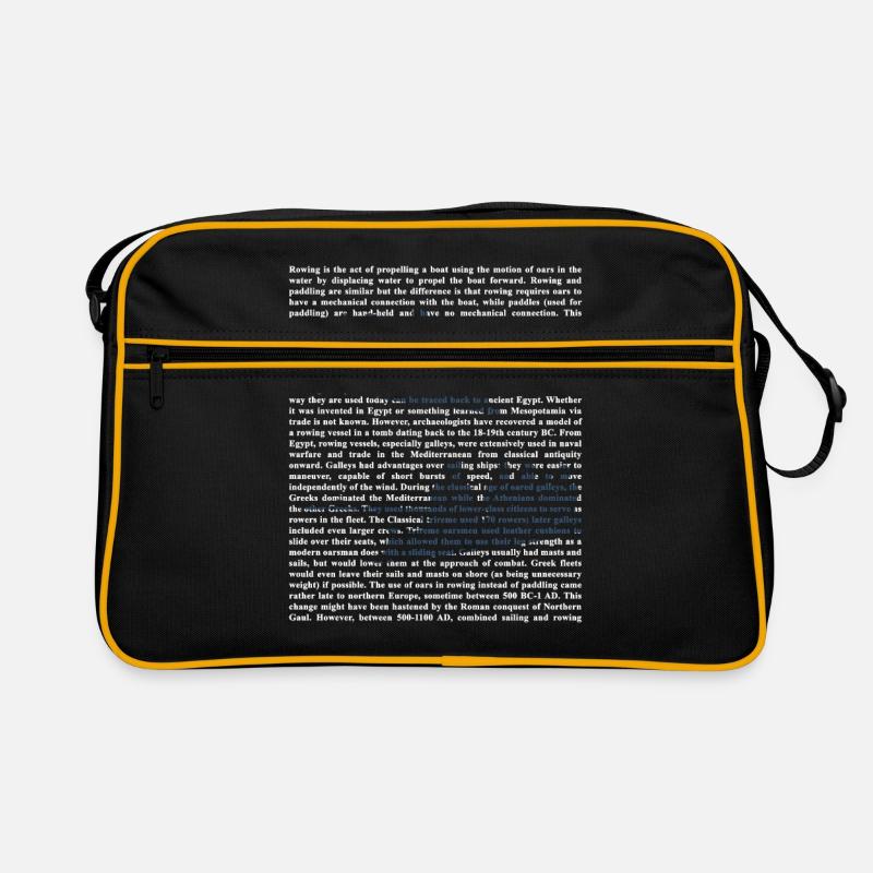 Rudern - Retro Tasche - Schwarz/Gold
