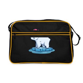 Enfant ours polaire - Sac Retro - noir/or - Devant