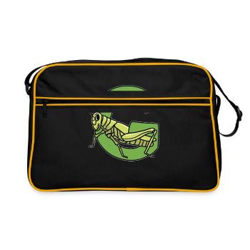 Heuschrecke - Retro Tasche - Schwarz/Gold - Vorne