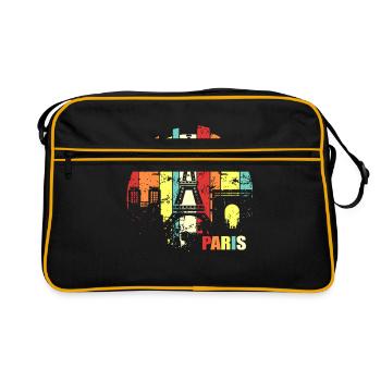 Paris - Retro Tasche - Schwarz/Gold - Vorne
