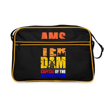 Amsterdam - Retro Bag - black/gold - Front