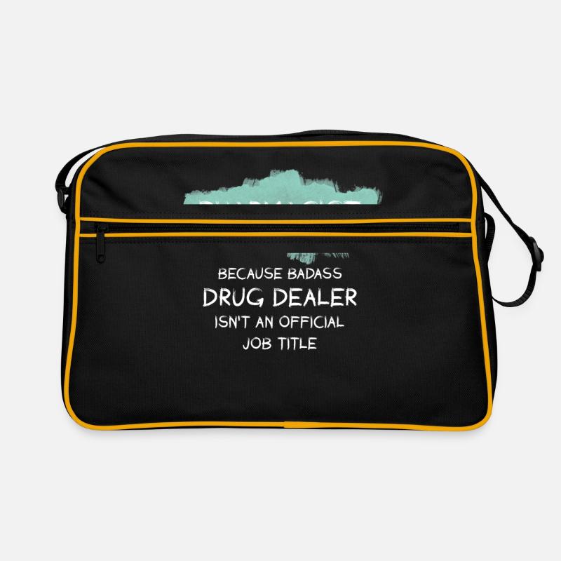 Apotheker Pharma Medizin Studium lustig Geschenk - Retro Tasche - Schwarz/Gold