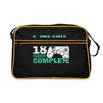 18th birthday - Retro Bag - black/gold - Front