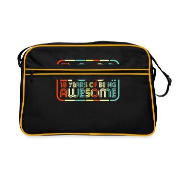 18th birthday - Retro Bag - black/gold - Front