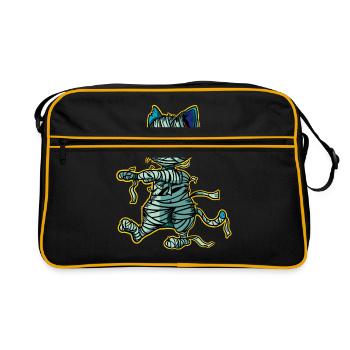 Cat mummy zombie Halloween cat costume - Retro Bag - black/gold - Front