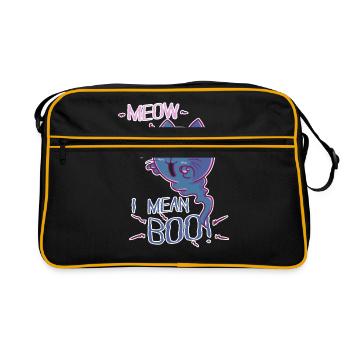 Costume de chat Meow I Mean Boo Carnaval d'Halloween - Sac Retro - noir/or - Devant