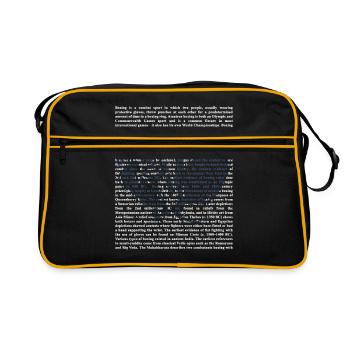 Boxen - Retro Tasche - Schwarz/Gold - Vorne