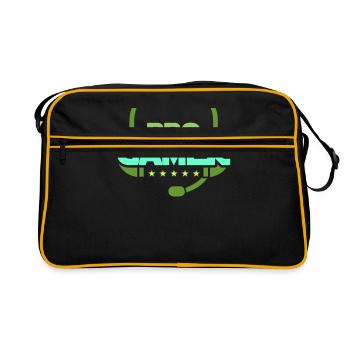 Computer gaming gamer gift gambling - Retro Bag - black/gold - Front