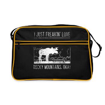 Cadeau des montagnes Rocheuses - Sac Retro - noir/or - Devant