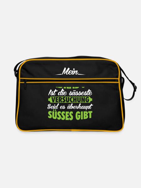 Labrador - Retro Tasche - Schwarz/Gold - Vorne