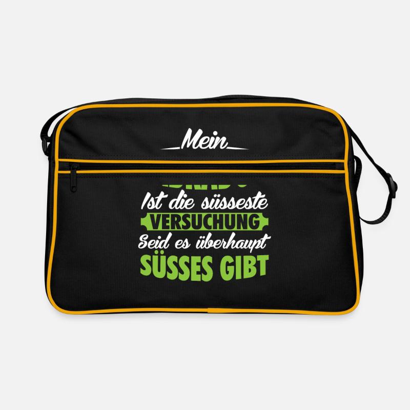 Labrador - Retro Tasche - Schwarz/Gold