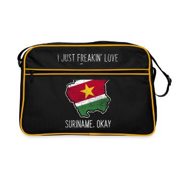 Cadeau Suriname - Sac Retro - noir/or - Devant
