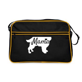 Cocker Spaniel - Retro Tasche - Schwarz/Gold - Vorne