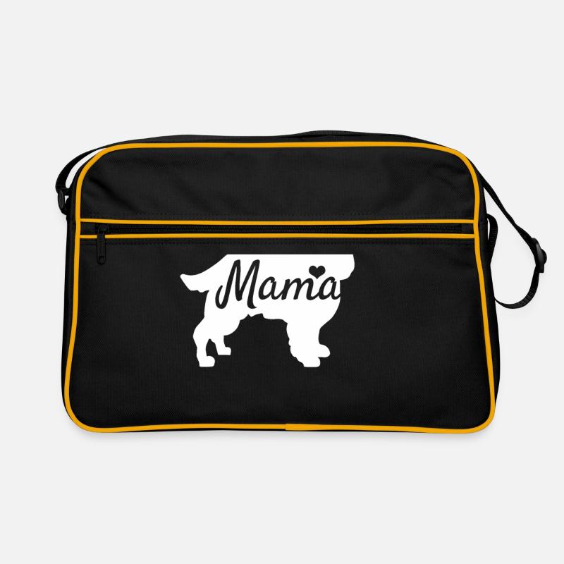 Cocker Spaniel - Retro Tasche - Schwarz/Gold